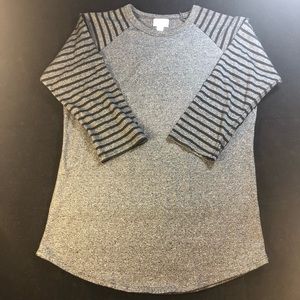 Lularoe women’s S grey W/ black stripes